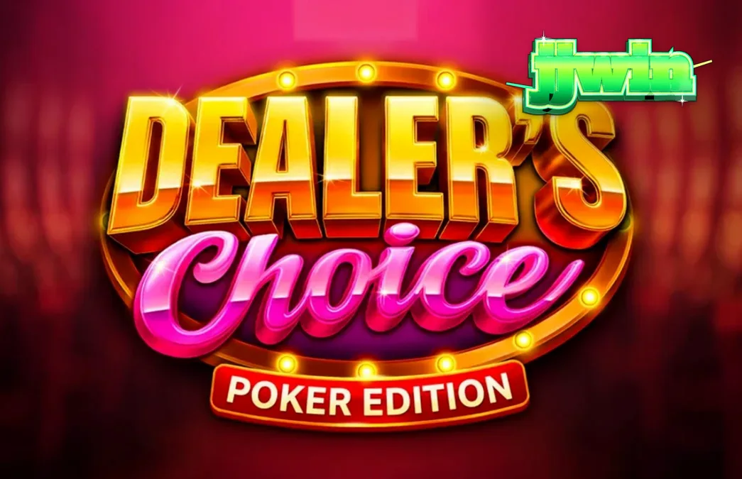 Dealer’s Choice: Poker Edition slot game screen na nagpapakita ng poker theme at reels.